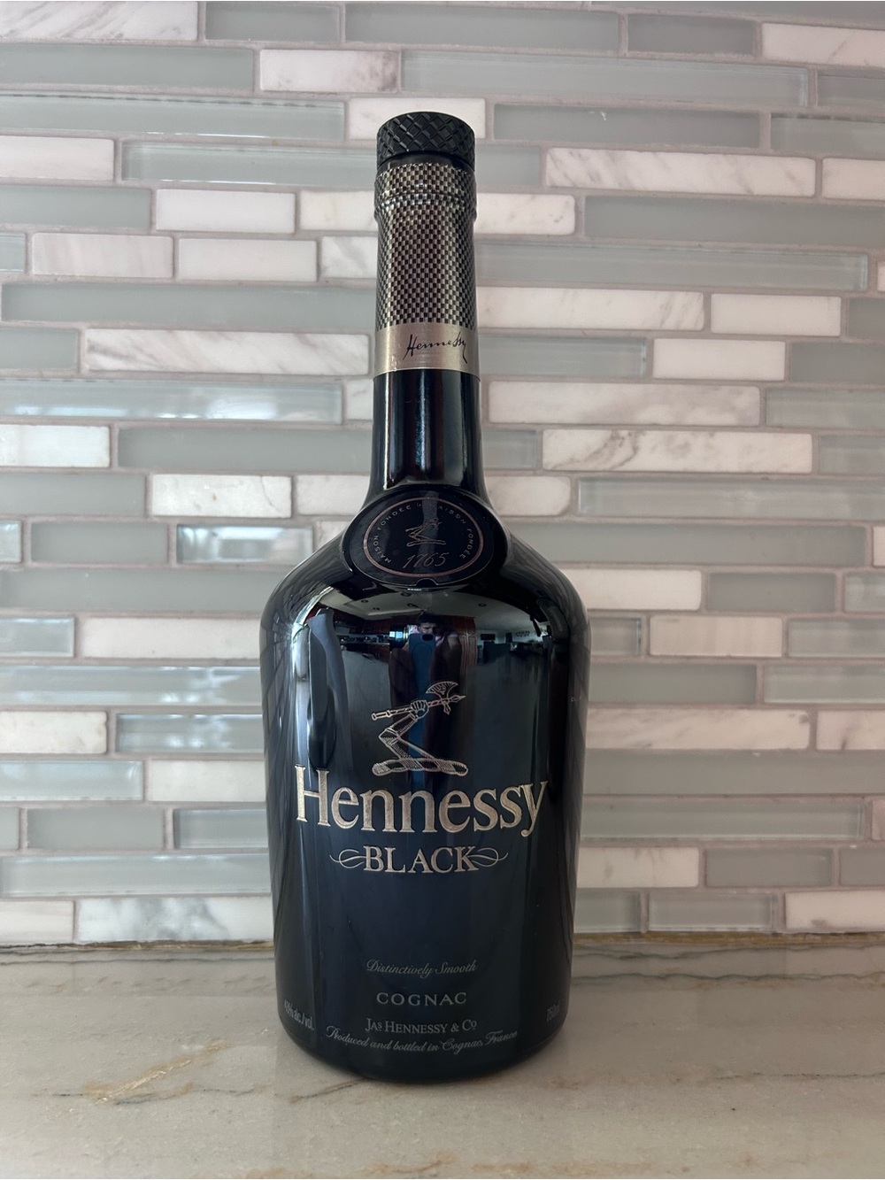 Hennessy Black Cognac  375ml Empty Bottle Collectible Decor Unique